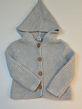 Nordstrom Hooded Knit Cardigan Jacket - Light Gray